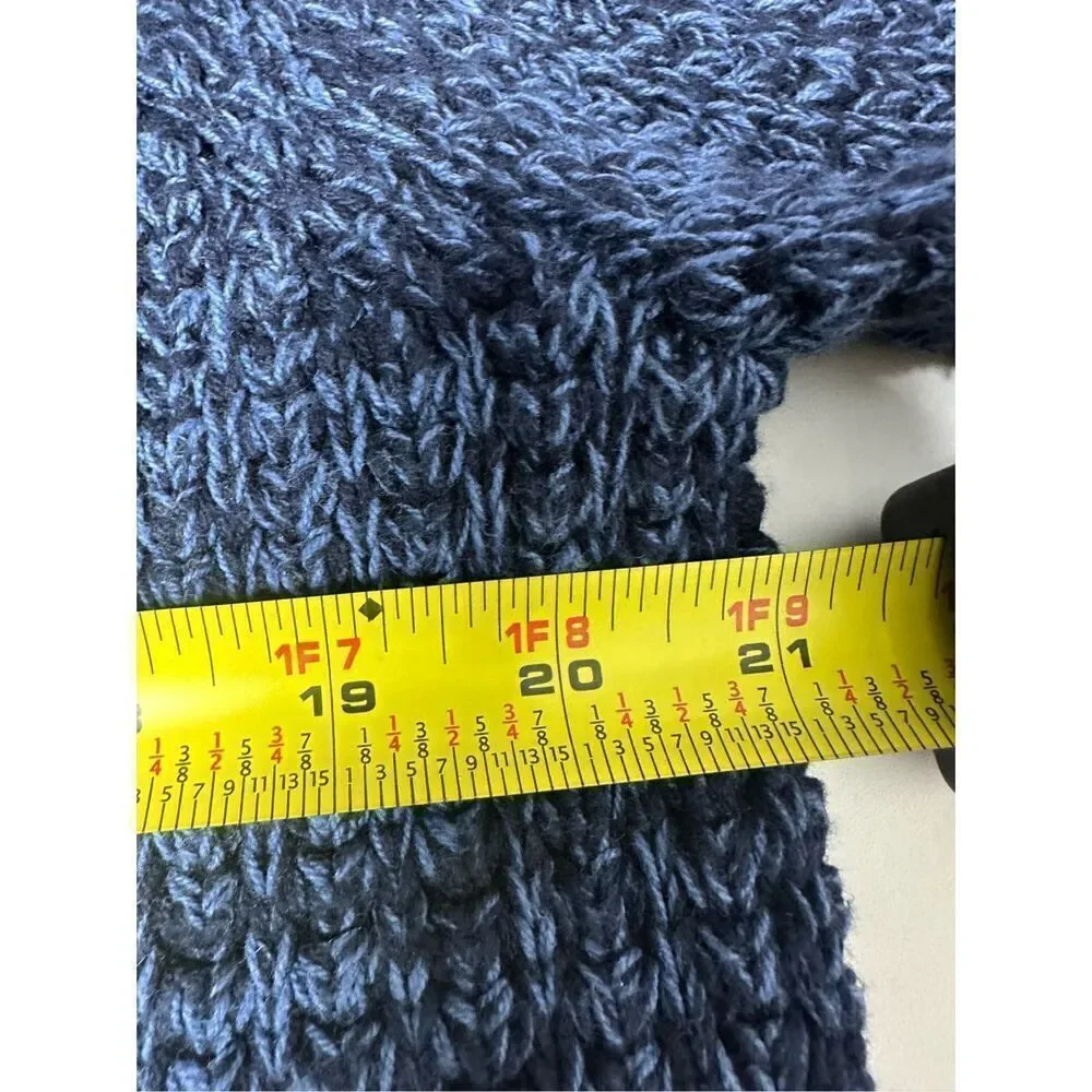 EXPRESS Men's Classic Shawl Collar Grandpa Cardigan Preppy Heavy Blue Size L
